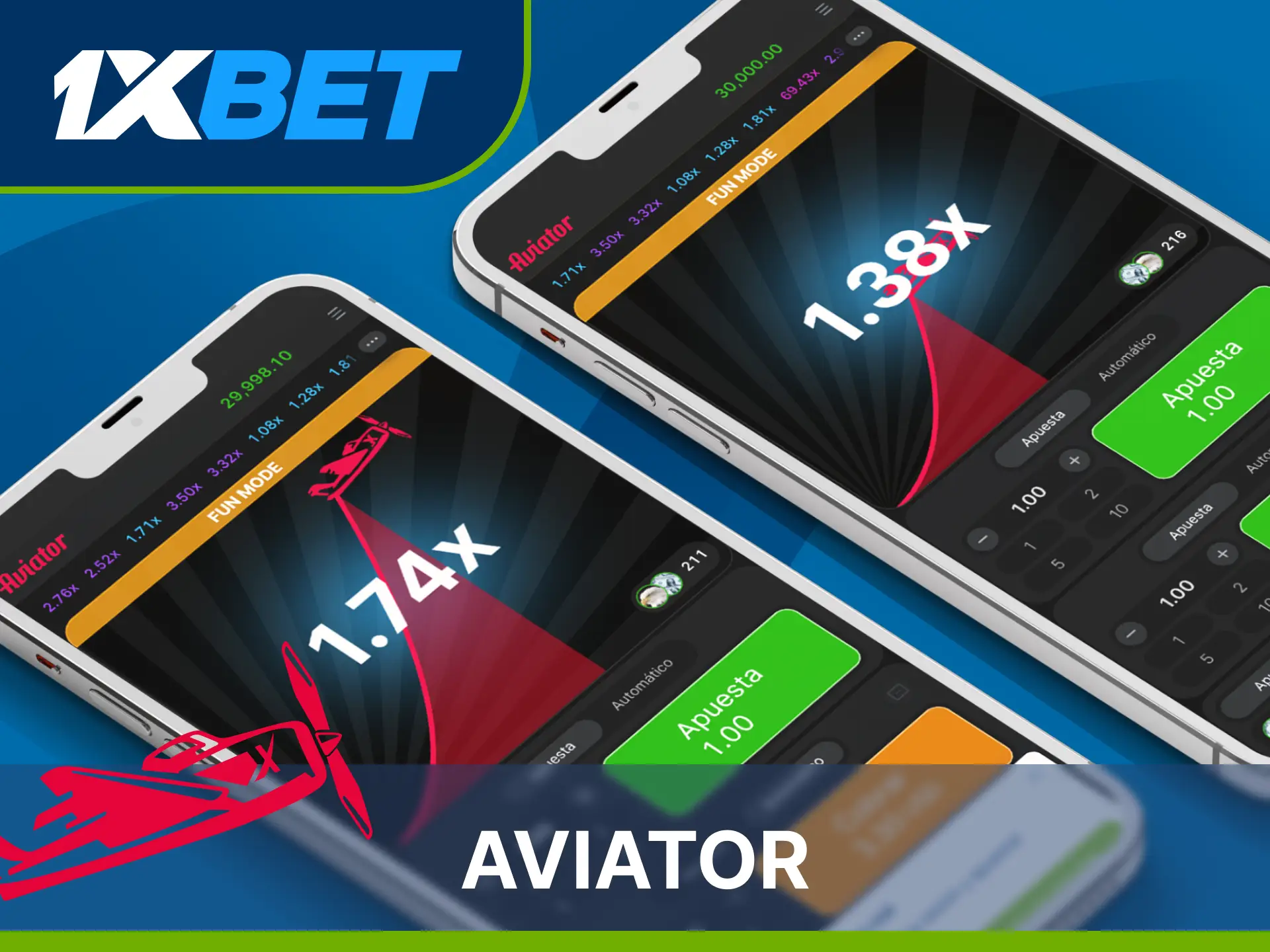 Diviértete con los títulos rápidos y juegos de choque en la 1xBet App.