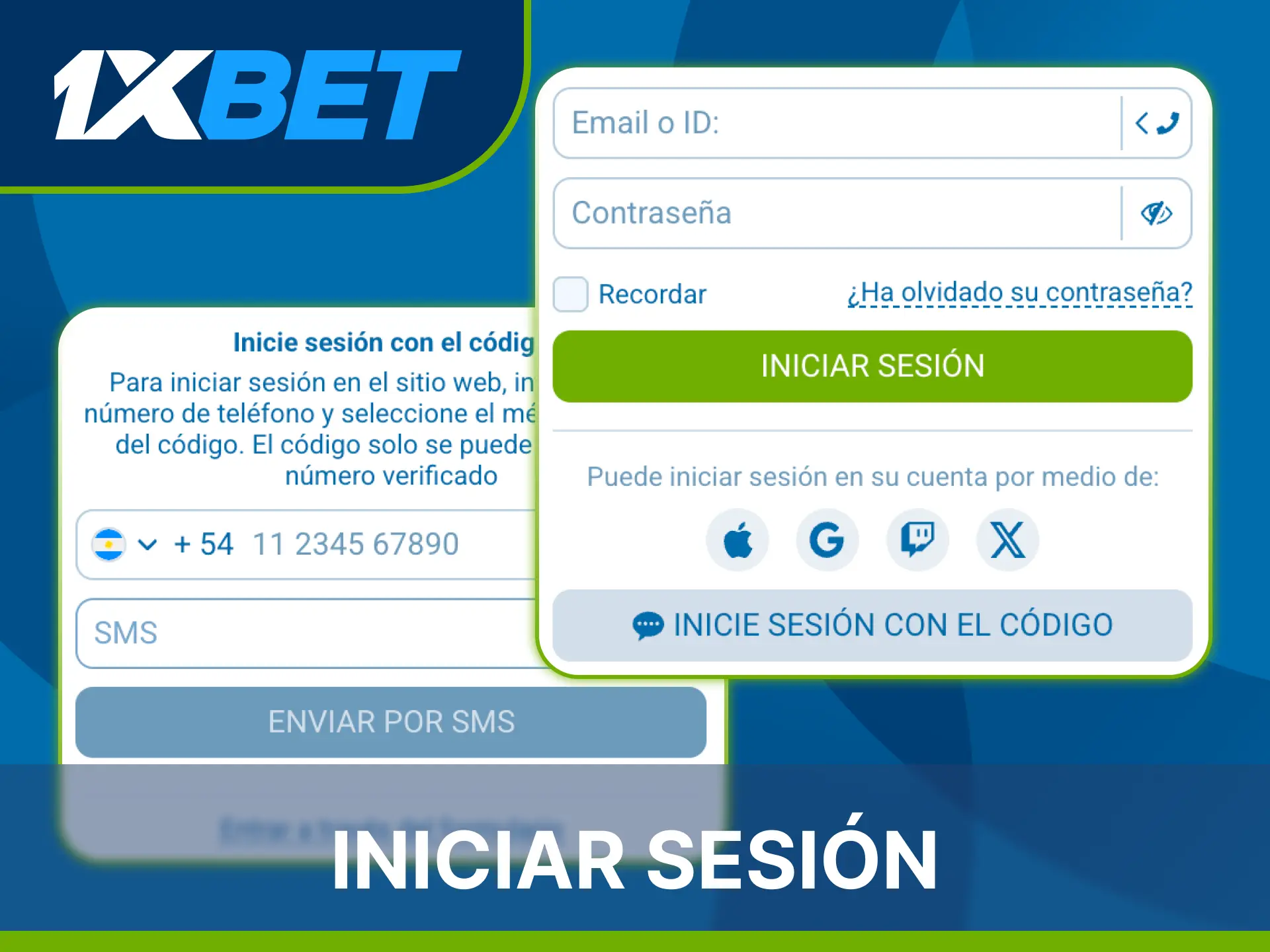Ingresa a tu perfil de usuario de forma rápida en 1xBet Casino.