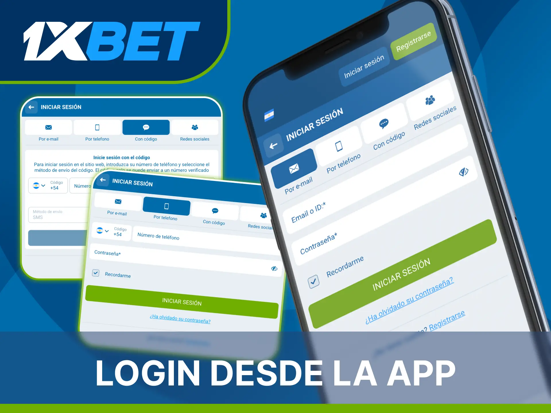 Entra a tu cuenta a través de la aplicación oficial de 1xBet.