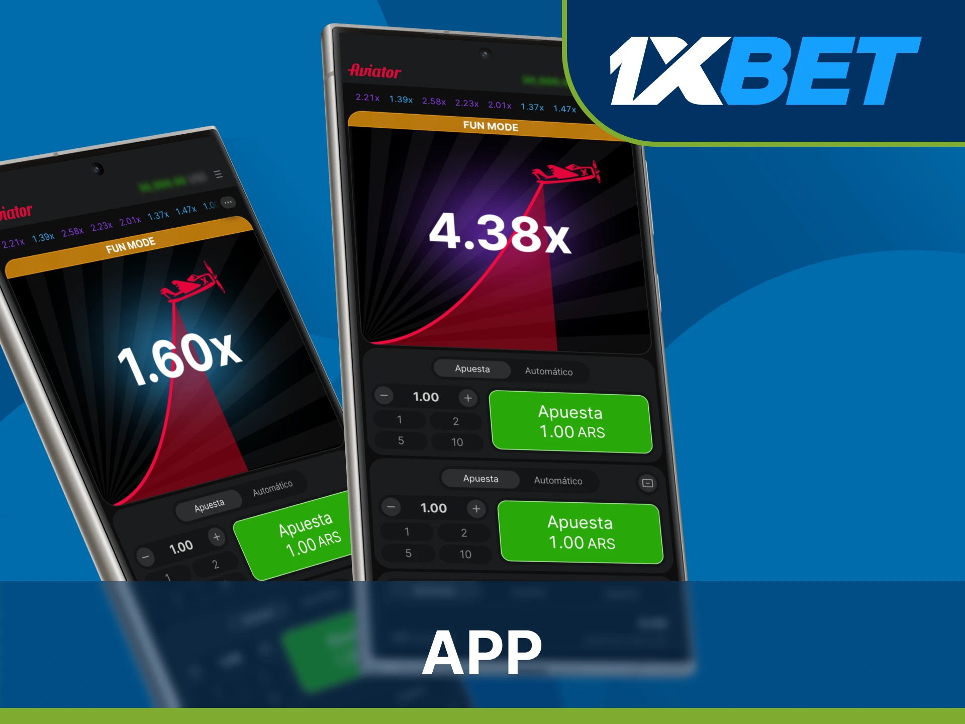 Juega a Aviator al instante en la aplicación de 1xBet.