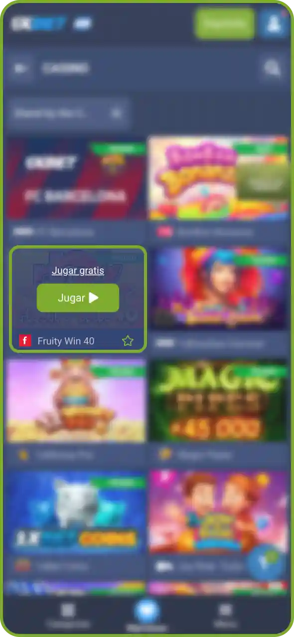 Abre el juego de tragamonedas 1xBet en modo demo para poner a prueba tus habilidades.